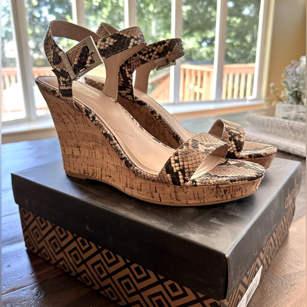 Charles by Charles David Snake Print Wedge